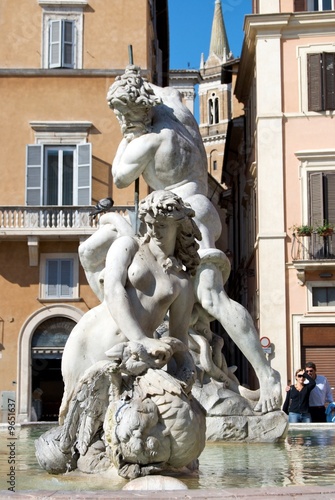 Fontana del Nettuno, piazza Navona Roma
