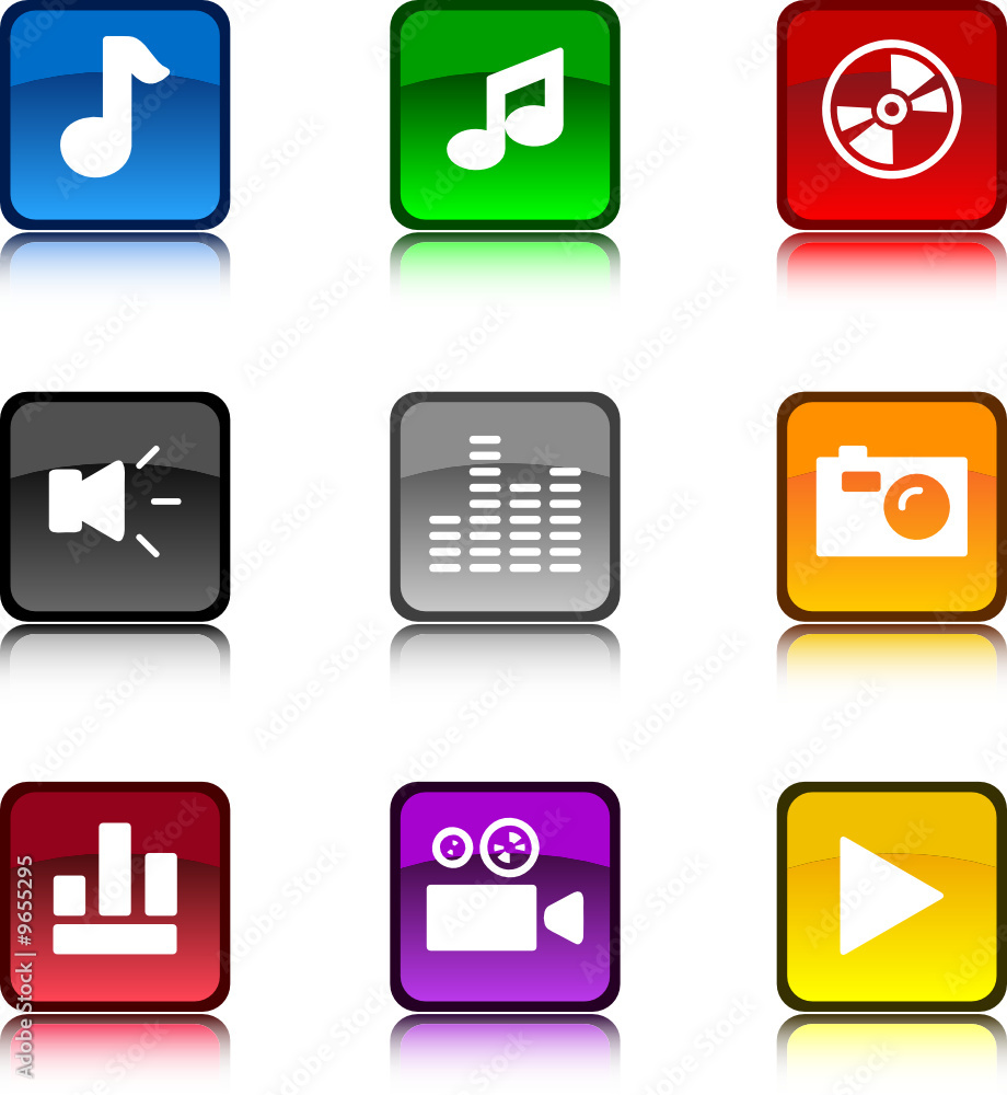 Glossy buttons. Glossy buttons.