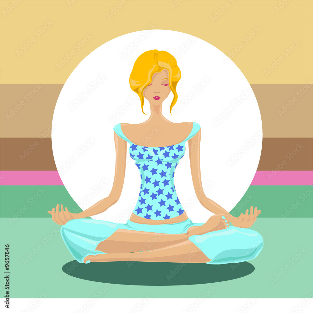 yoga concept vector yoga concept vector
