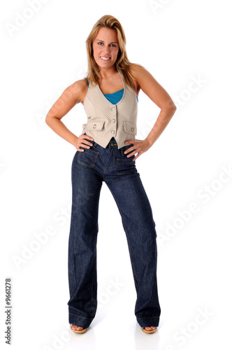 Young woman in casual clothing