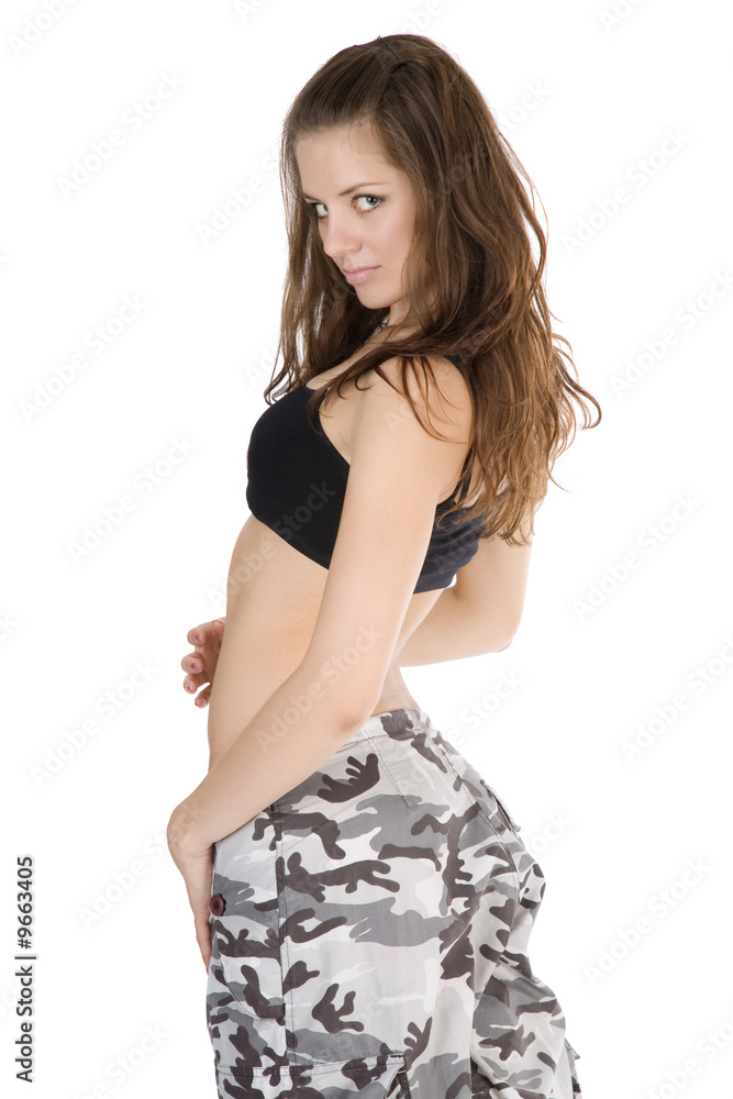 girl dancing of joy over white girl dancing of joy over white