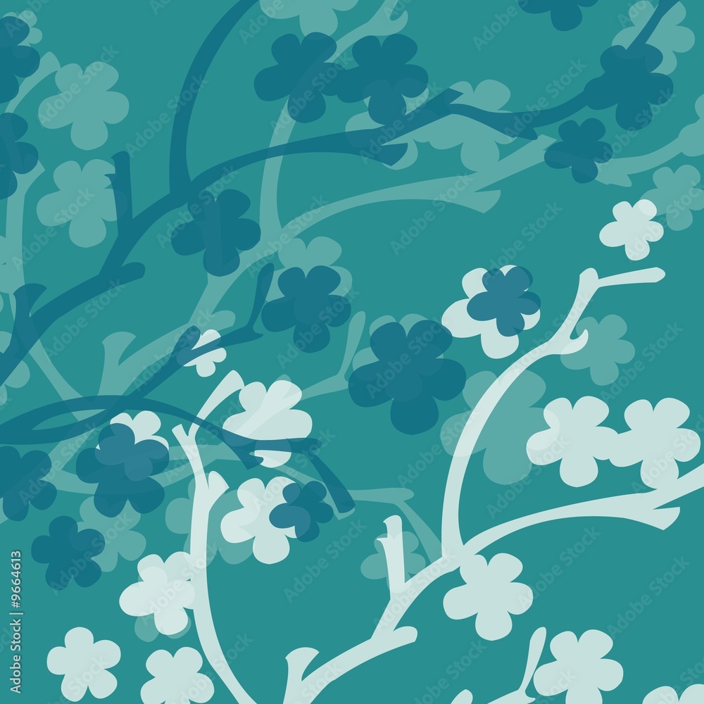 branche en fleur bleues branche en fleur bleues
