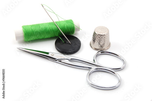 sewing kit isolated on a white background