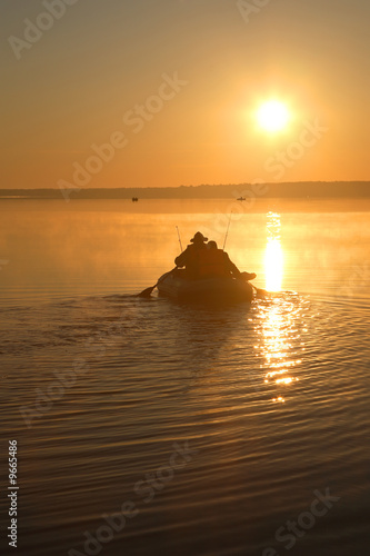 Sunset on lake