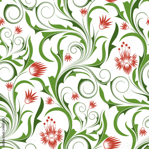 Red and orange flowers