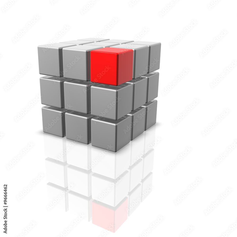 3D render. Business concept: To stand out.