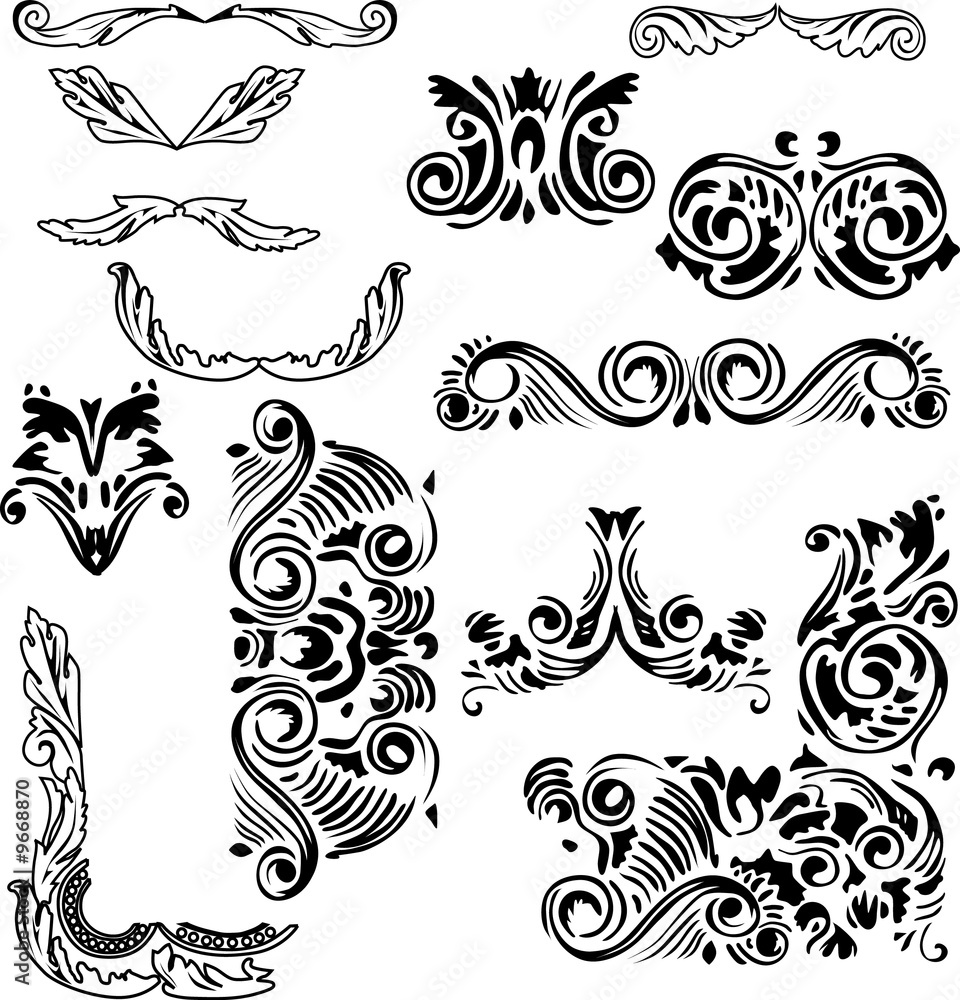 swirl ornament elements collection swirl ornament elements collection
