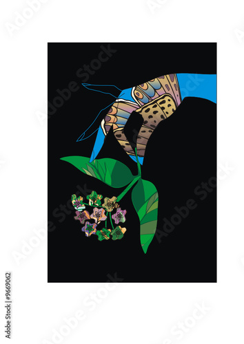 Graceful brush witha flower