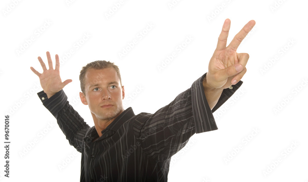 Handsome man on white background Handsome man on white background