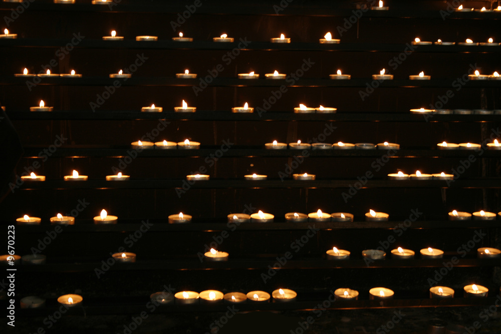 very romantic candles background in the church very romantic candles background in the church