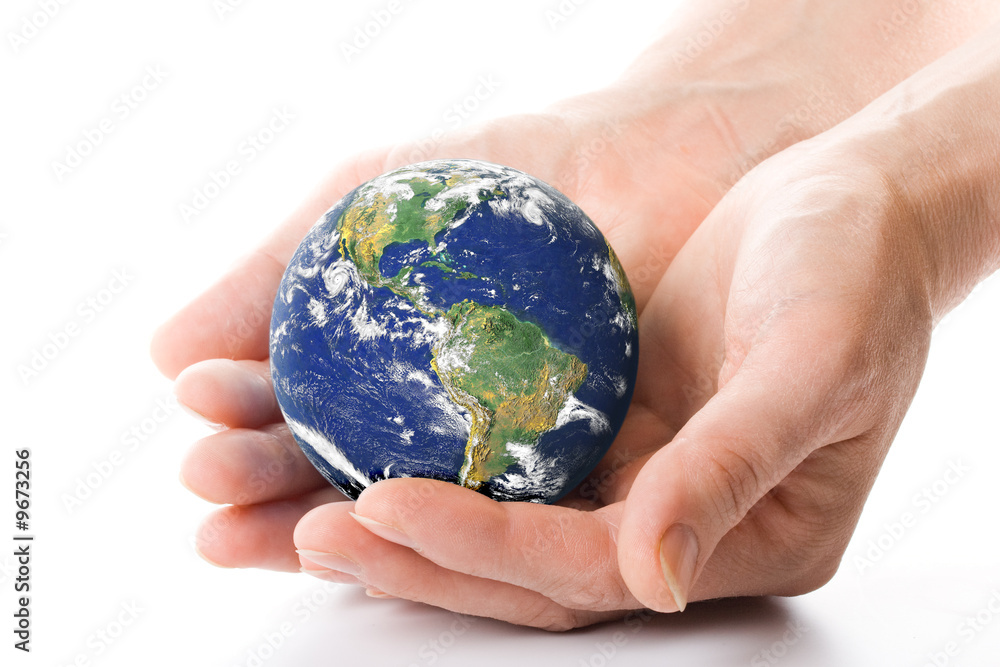 The globe in hands. Concept for environment conservation. The globe in hands. Concept for environment conservation.