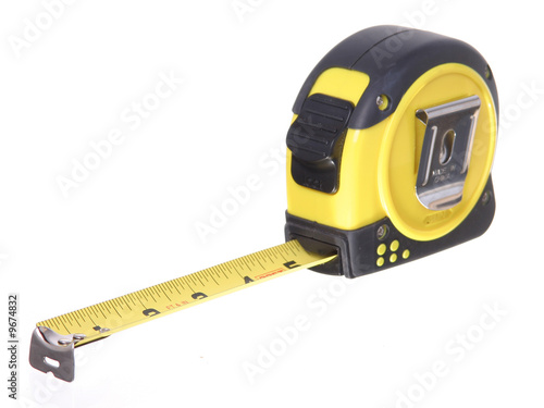 Retractable Tape Measure, Isolated on white ground