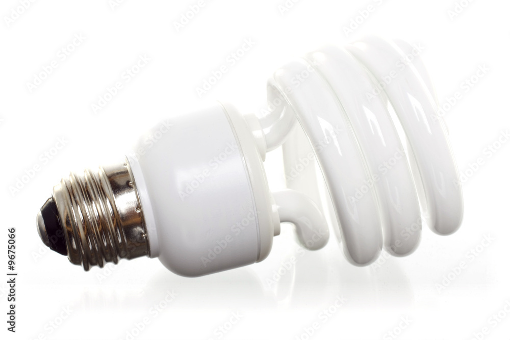 horizontal cfl isolated against white groun horizontal cfl isolated against white groun