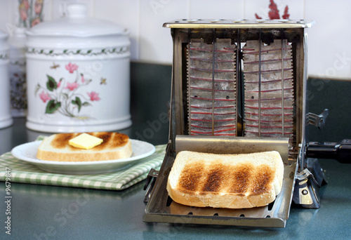 Vintage Toaster with Toast