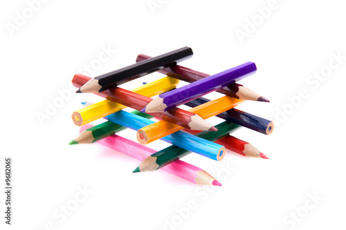 Color pencil building
