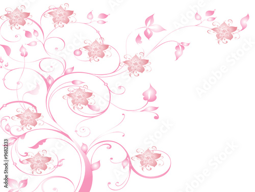arbre floral rose
