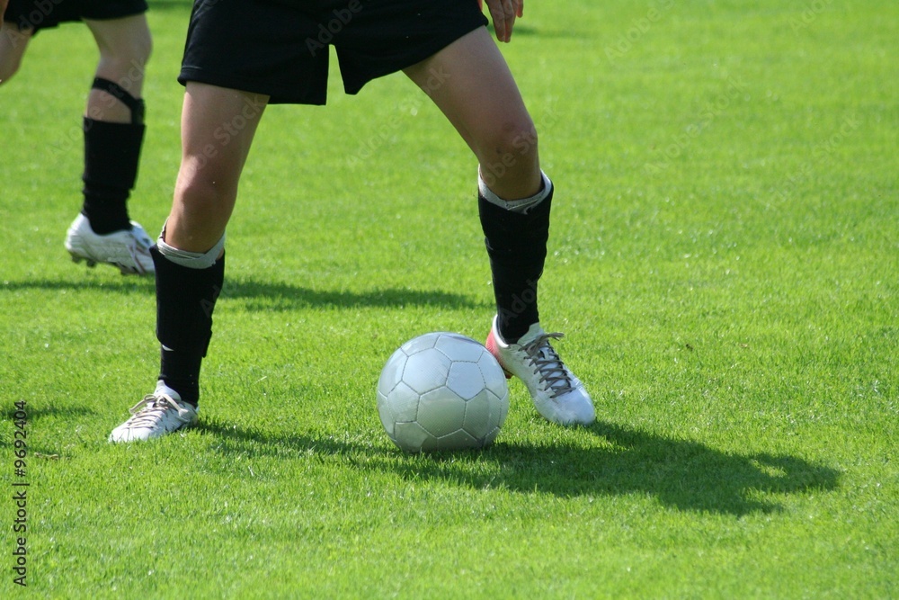 Fussballspieler am Ball