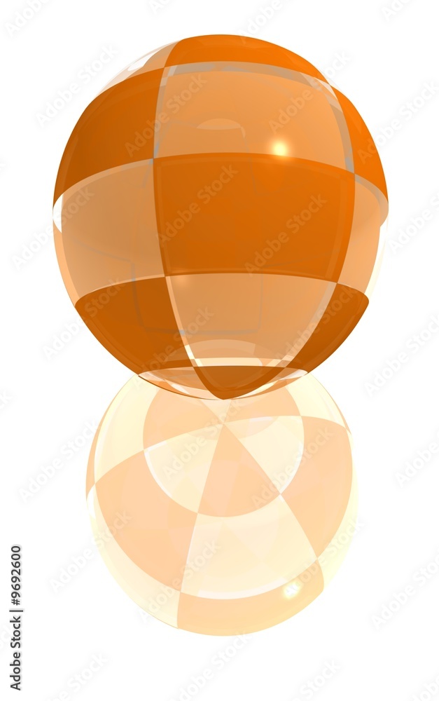 orange glass ball