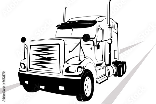 Vector-illustration of the big truck on a white background