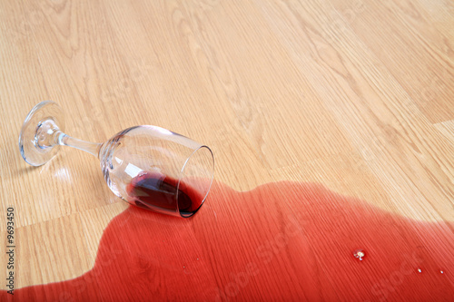 wine spill on wood - spilled glass of red wine