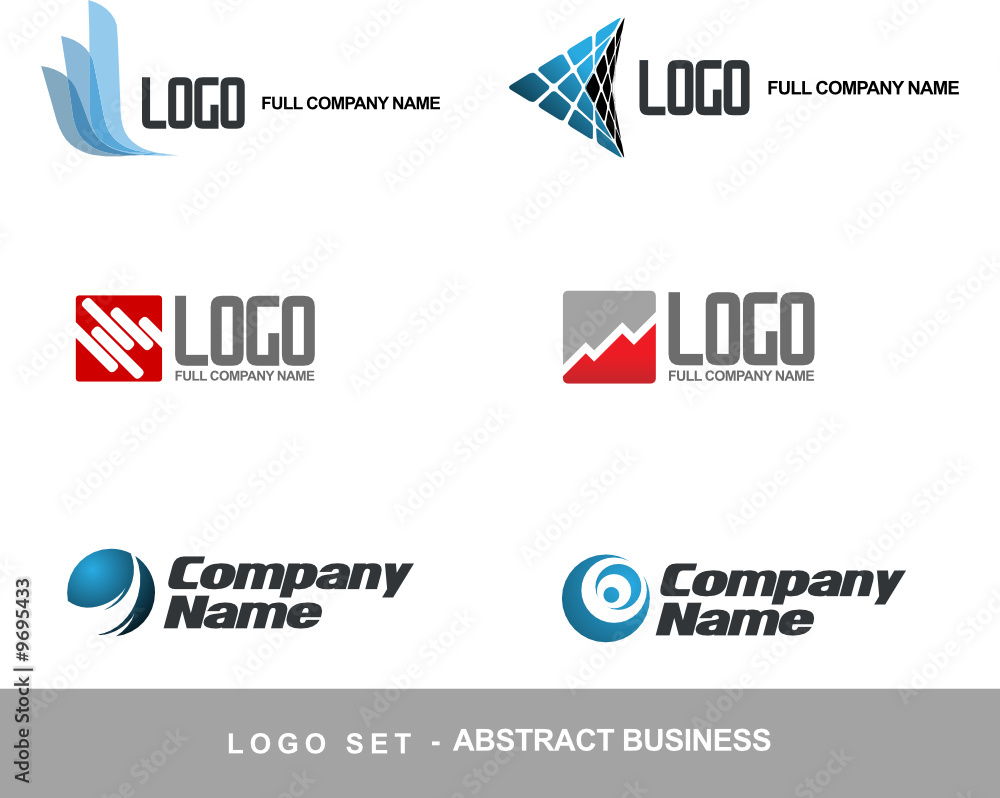 Logo vector set business abstract concept