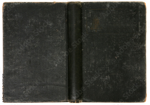 Old Distressed Vintage Black Book Background Cover