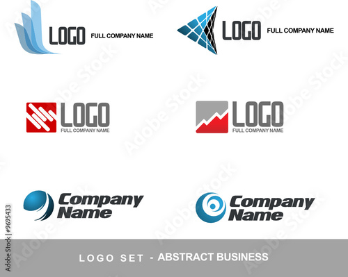 Logo vector set business abstract concept