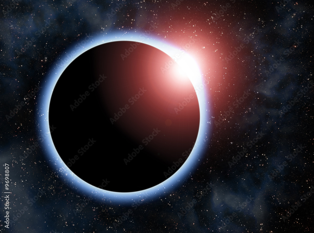 Fototapeta premium Solar Eclipse 1 august 2008 (2008/08/01)..abstract illustration