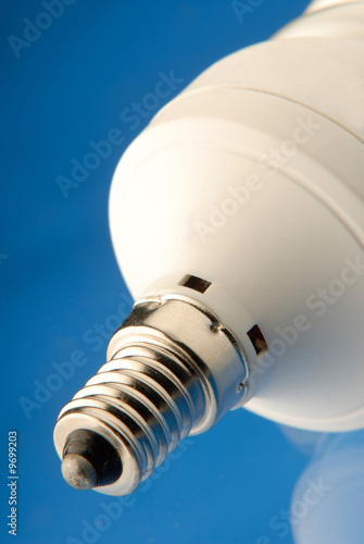 Tablou pe pânză socle of an electric lamp on  blue background