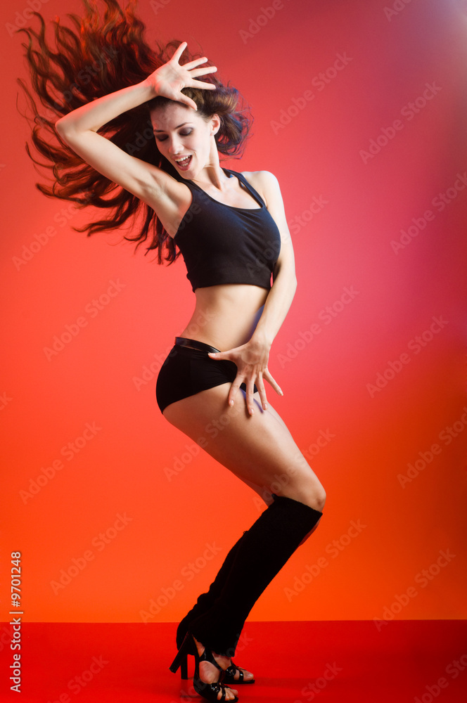 a young nice girl dancing modern dances a young nice girl dancing modern dances