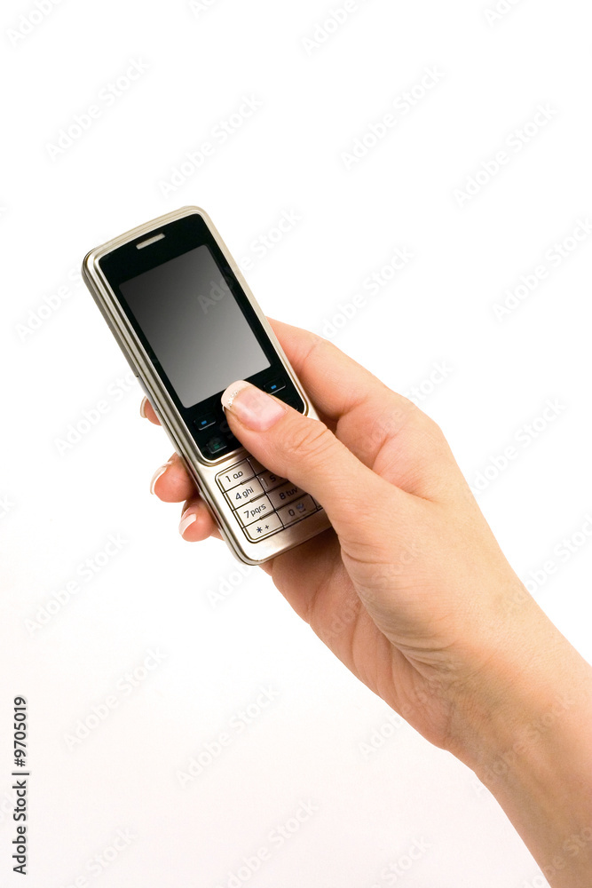 Hand and phone Hand and phone