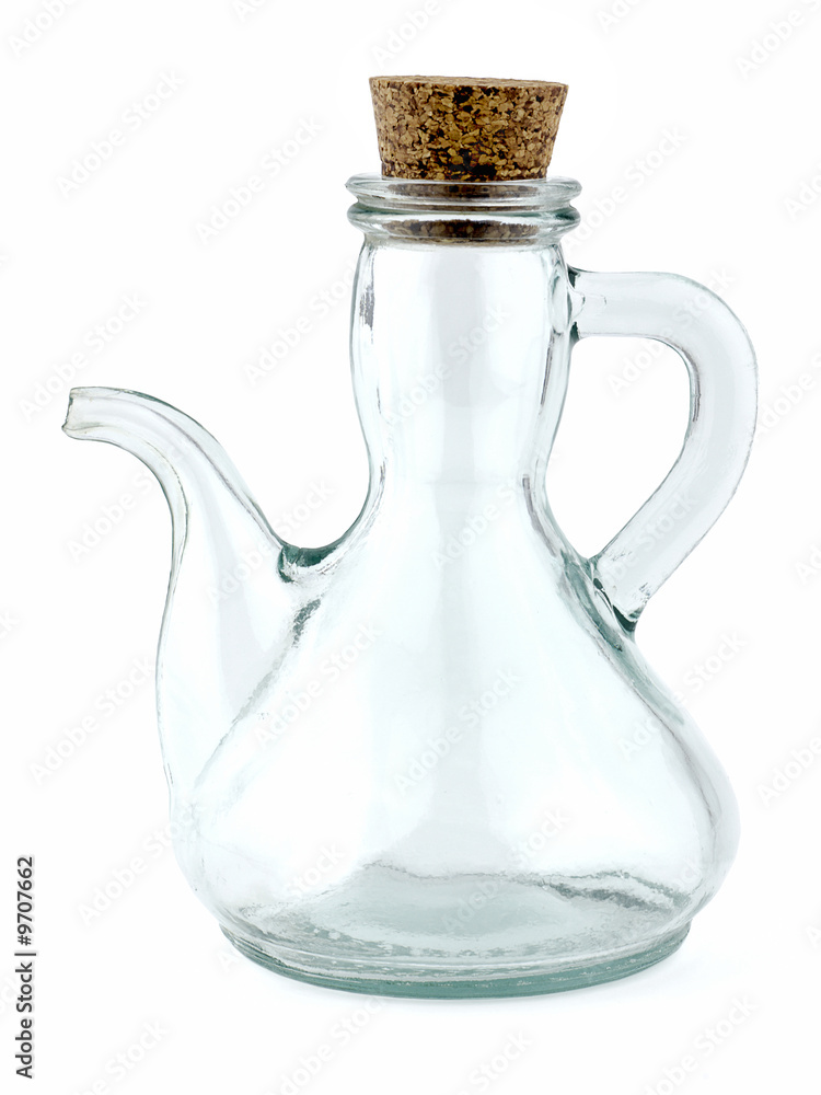 Aceitera de cristal vacia