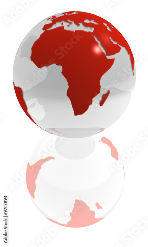 red africa globe