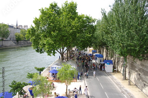 Canvas Print Paris Plage, quai sur la Seine.