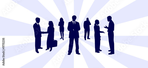Silhouettes of business people