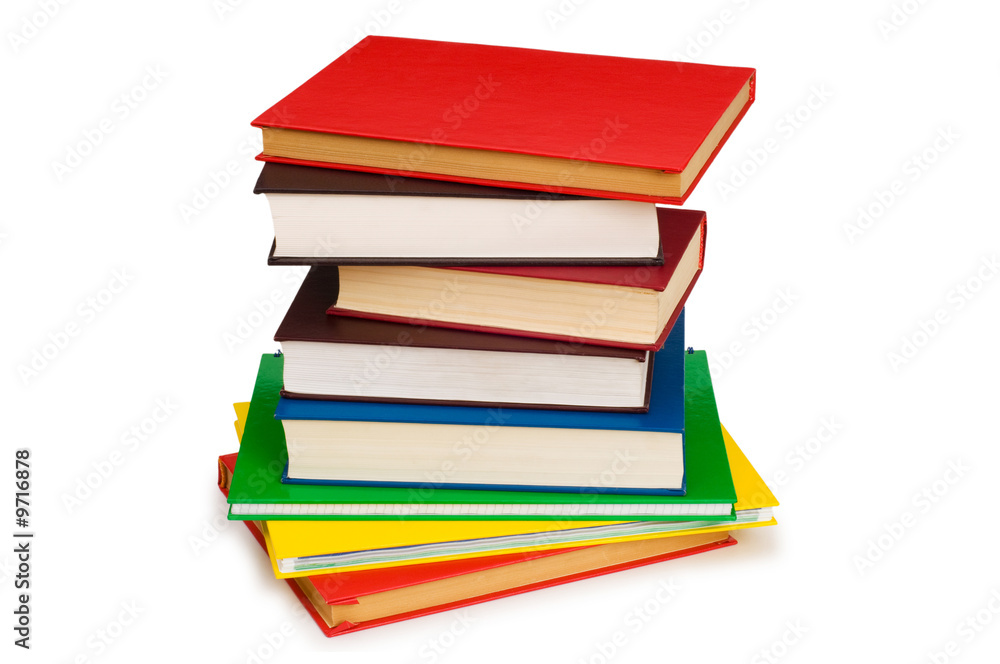 Stack of books isolated on the white background Stack of books isolated on the white background