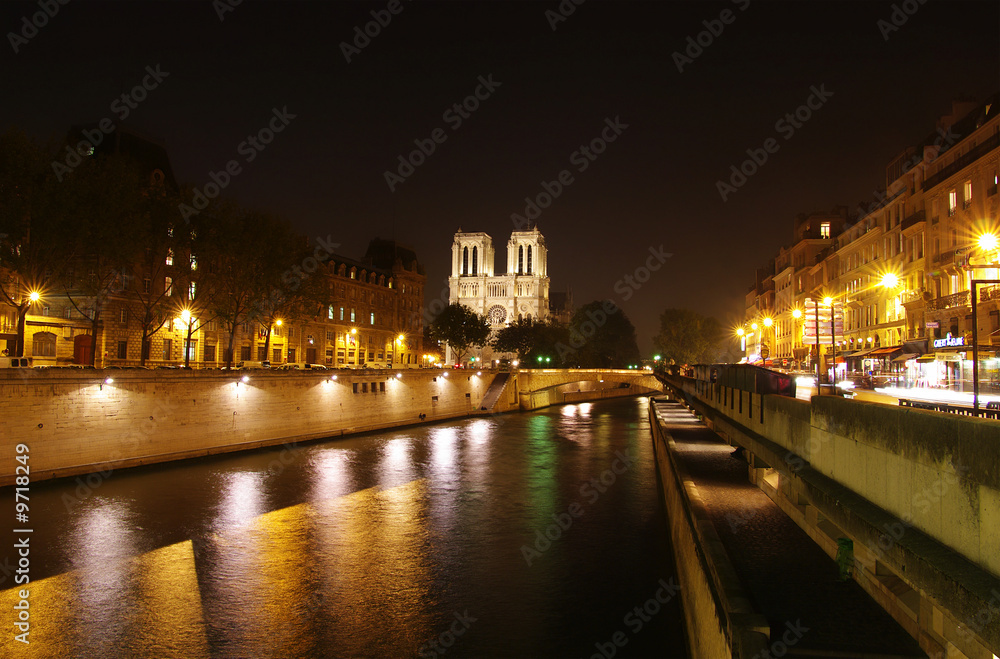 notre-dame at night