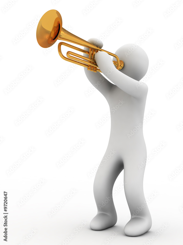 music instrument and person on white background music instrument and person on white background