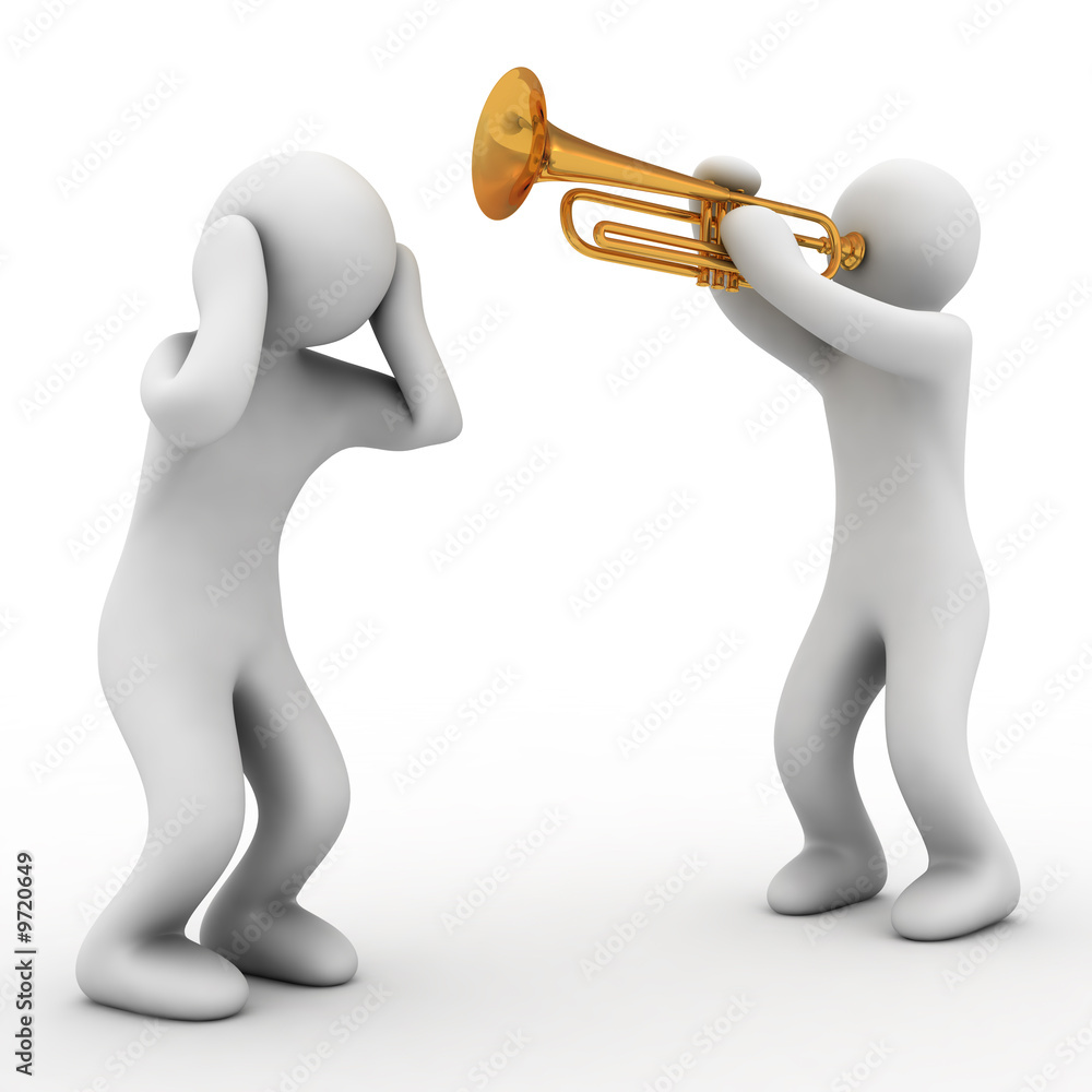 music instrument and two persons on white background music instrument and two persons on white background