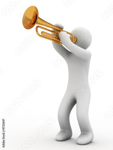 music instrument and person on white background