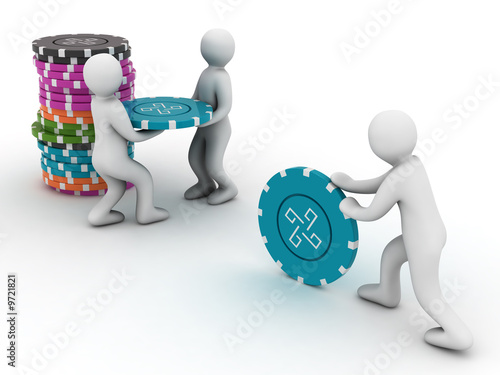 casino and people on white background