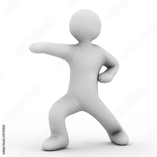 athlete on competition on karate