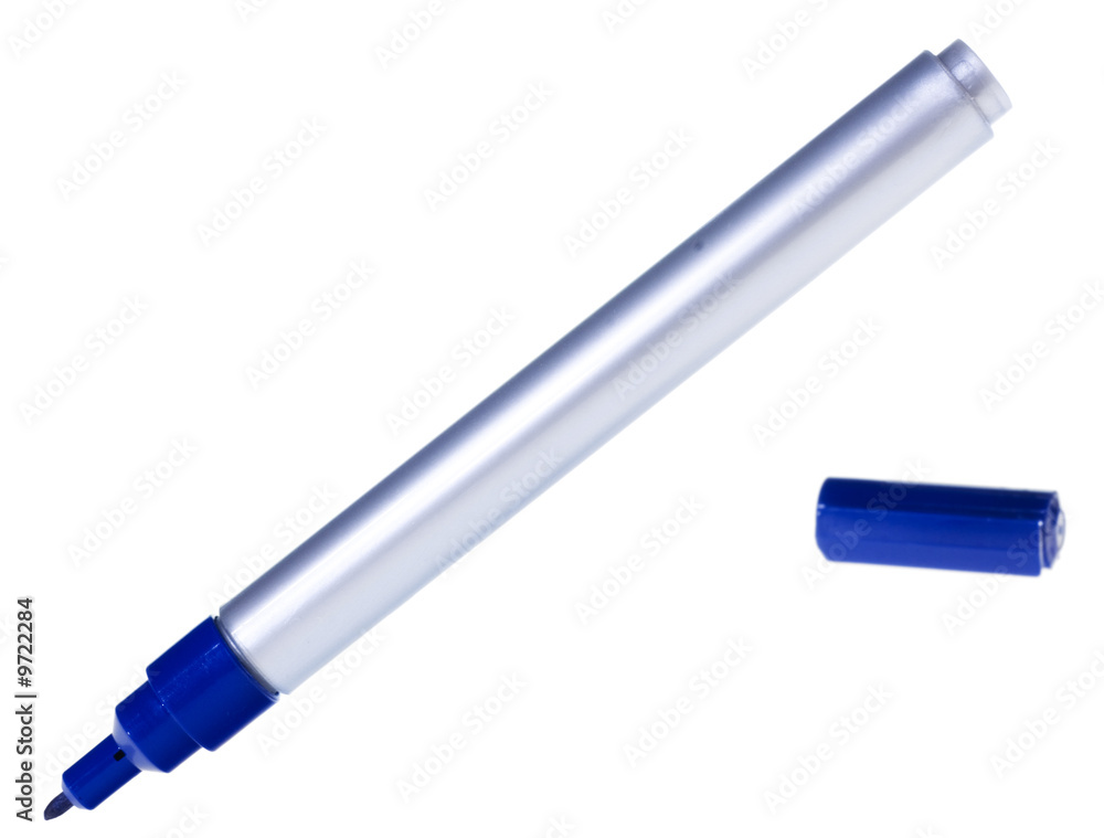 blue marker pen
