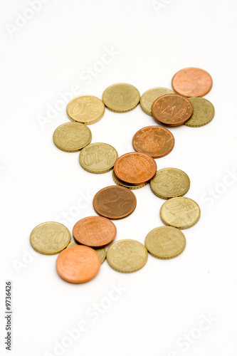 some coins of euros making dollars