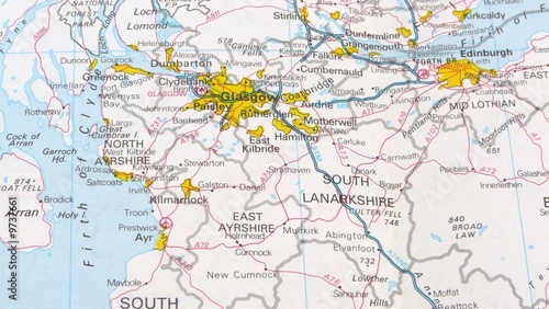 Map of Glasgow and South Lanarkshire