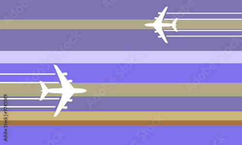 flying passenger aircraft  illustration