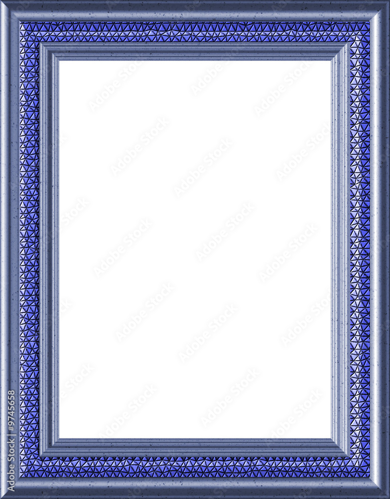 Empty Blue Gloss Tile Frame - with isolated clipping path Empty Blue Gloss Tile Frame - with isolated clipping path