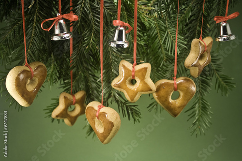 Gingerbread ornaments and tiny bells