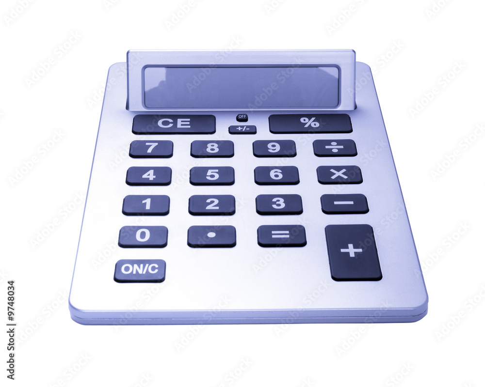 Business Calculator - Focus On Display, Blue Toning Business Calculator - Focus On Display, Blue Toning