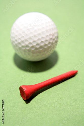 Golf ball and tee